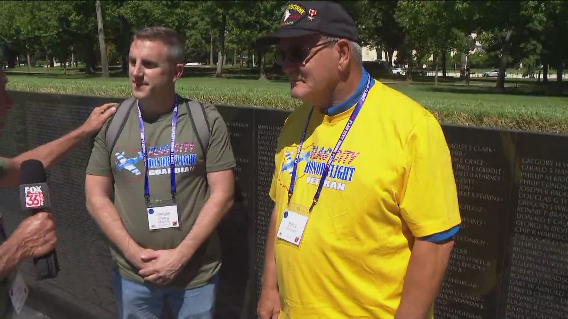 Bruce McDaniel, from Leipsic, served in the Vietnam War with the 101st Airborne. It was his first trip to the Vietnam Veterans Memorial.