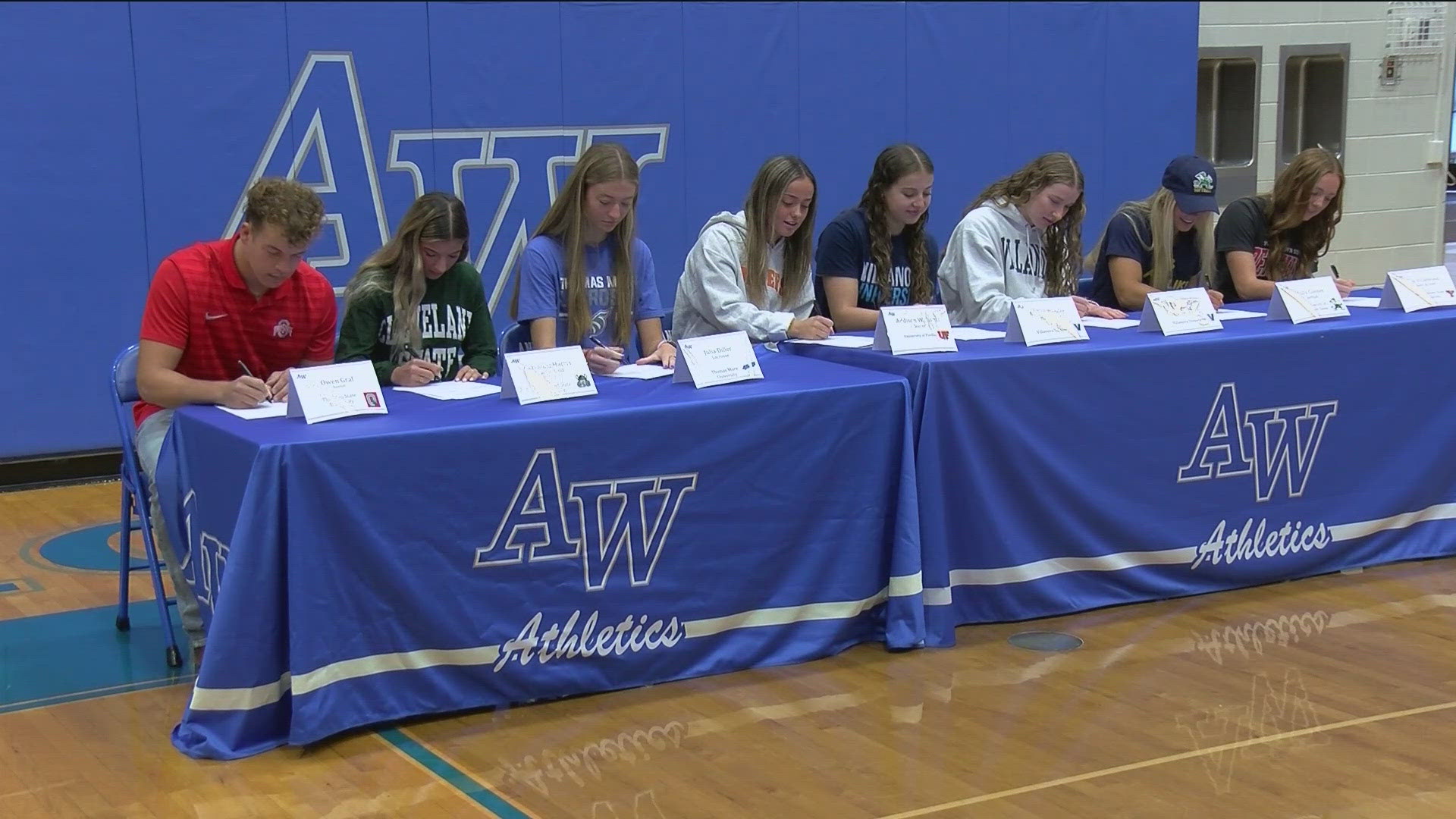 Nine athletes from Perrysburg and eight from Anthony Wayne were just some of the few athletes who signed to play their respective sport at the next level.