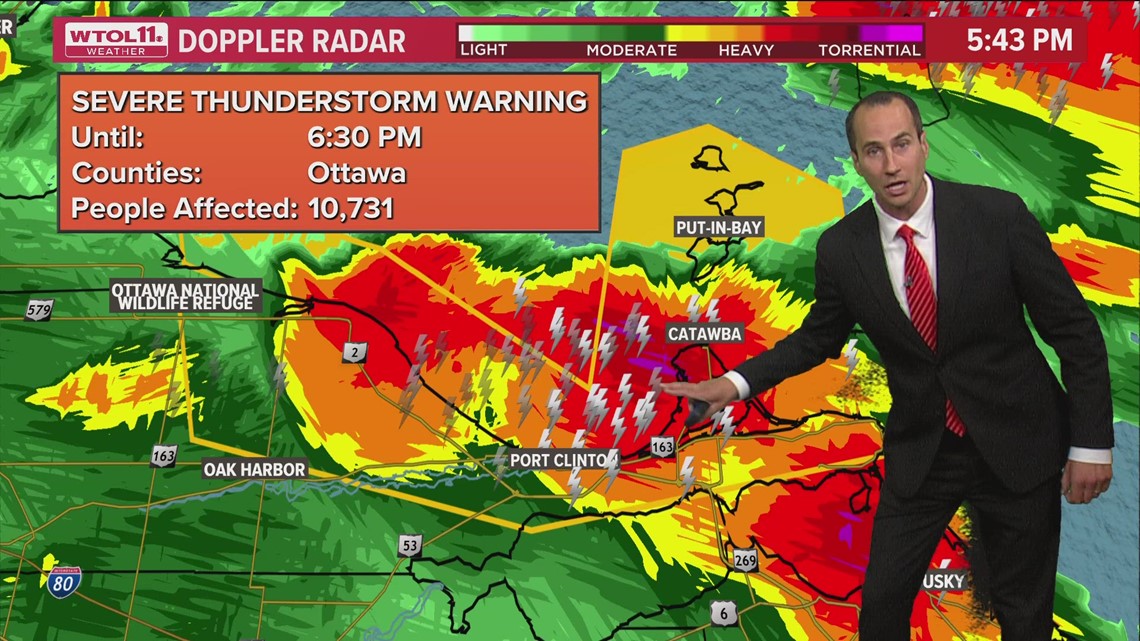 545 p.m. Storm warnings issued for Ottawa County as storms move