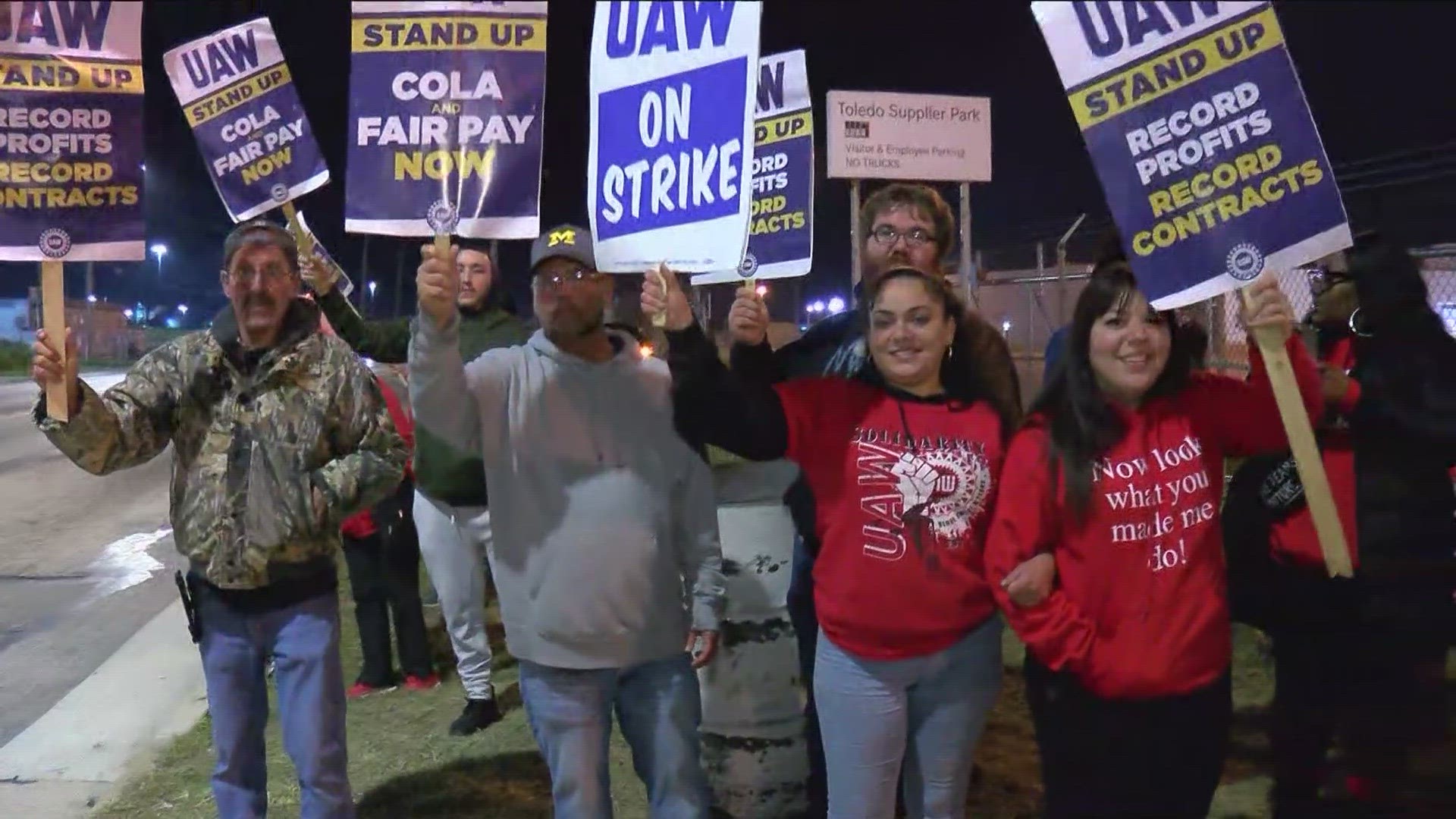 UAW members from near and far show solidarity and support to those on strike in Toledo.