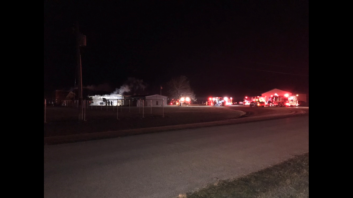 Hangar destroyed by large fire at Fostoria Metropolitan Airport