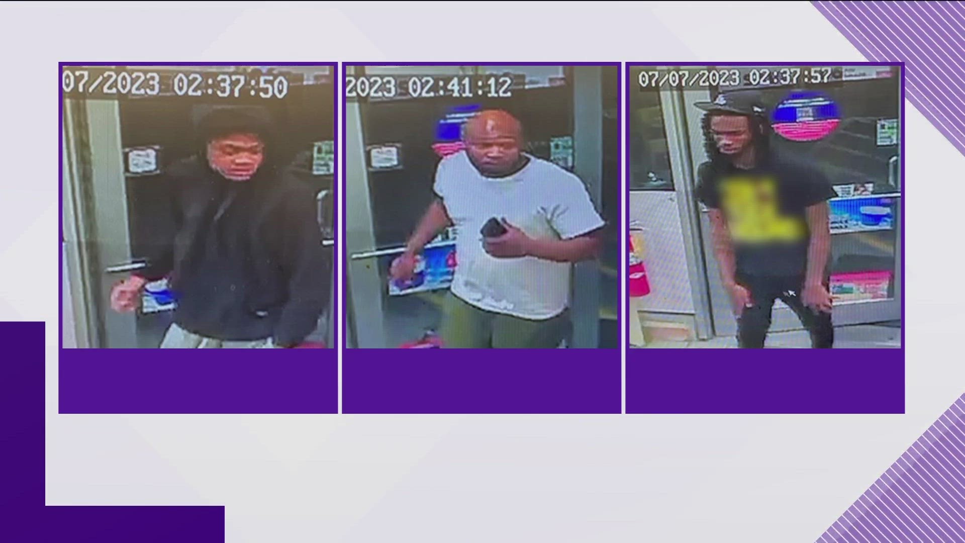 The three individuals are persons of interest in a theft Friday at the BP station on S. Holland Sylvania Rd. in Springfield Twp., according to the sheriff's office.