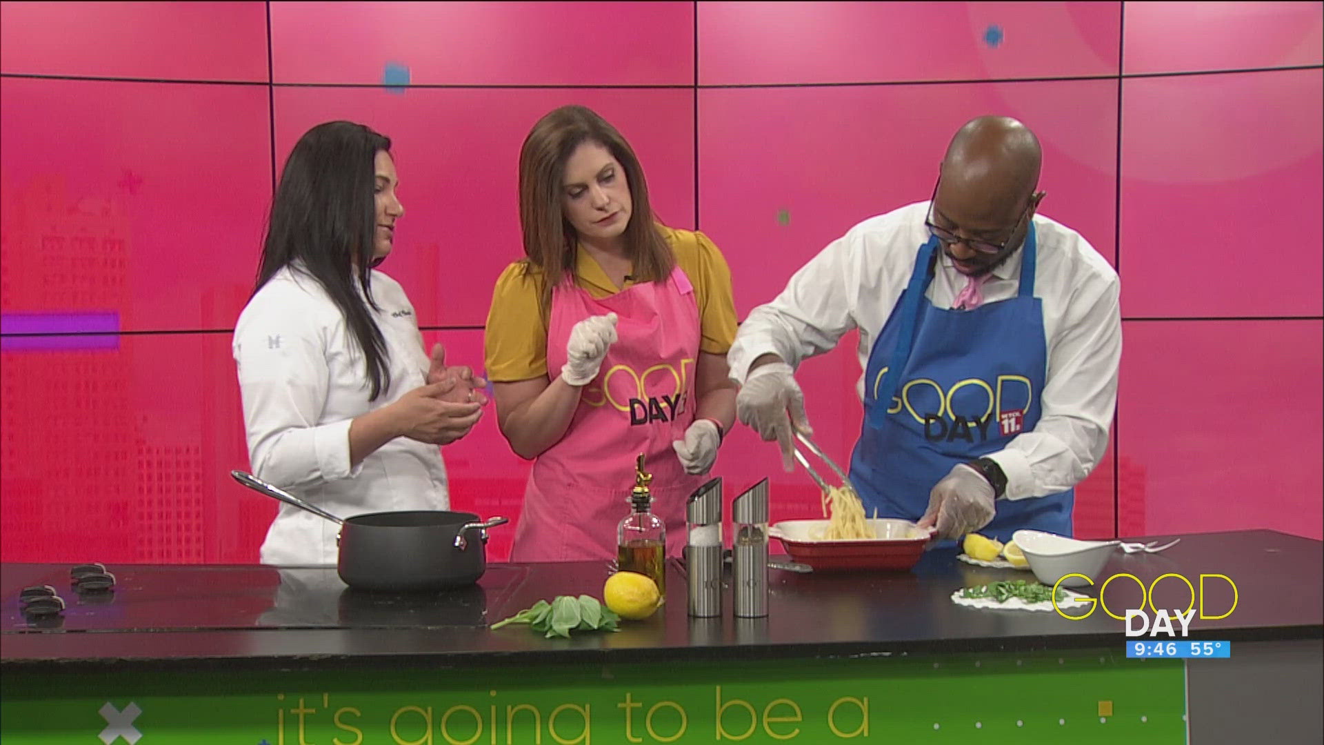 Chef Charine Croak whips up some lemon pasta for two, a delicious and refreshing summer dish.