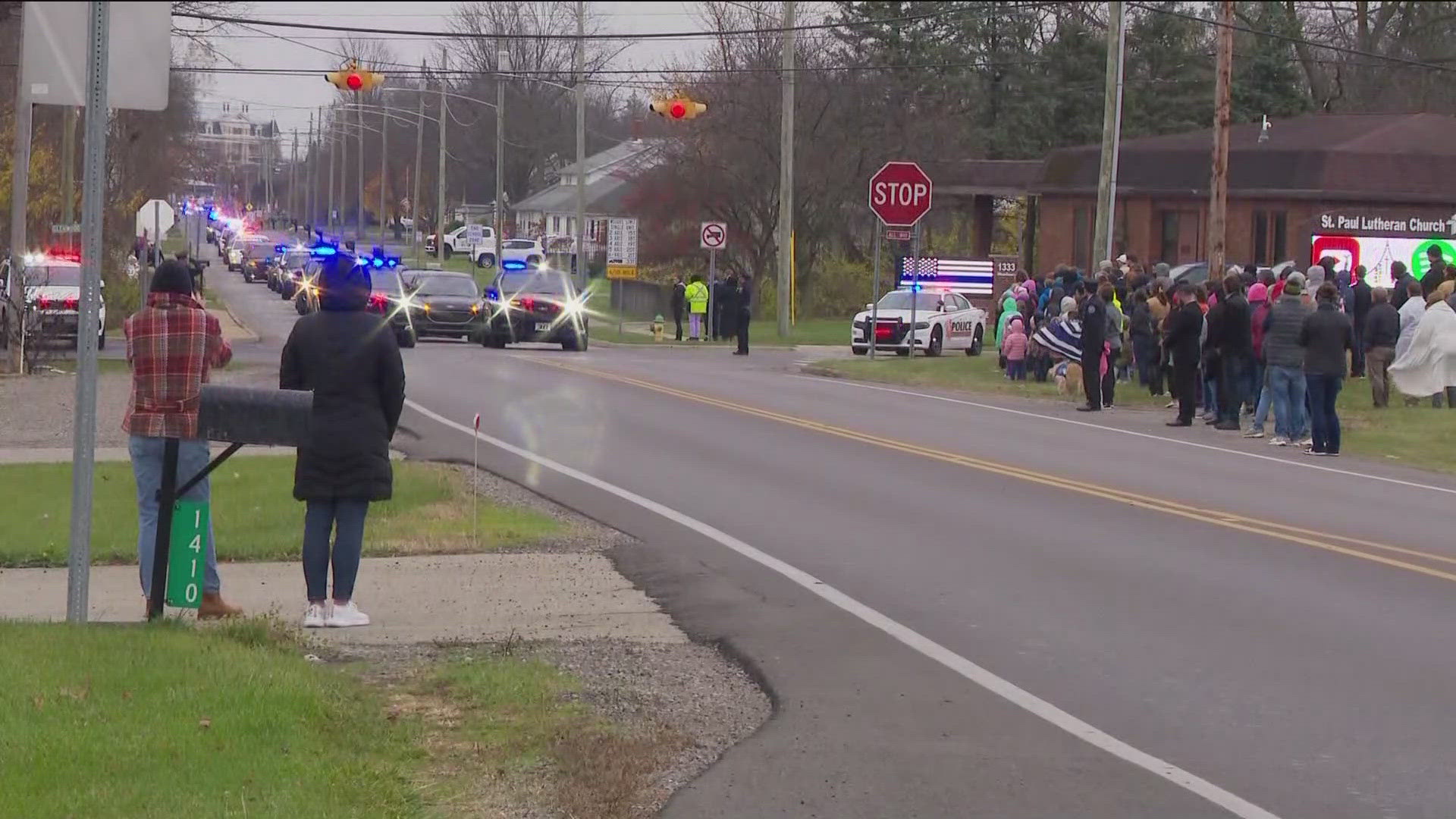 Officer Tyler Murrey, 31, was laid to rest in Napoleon on Friday. He died in the line of duty last weekend.