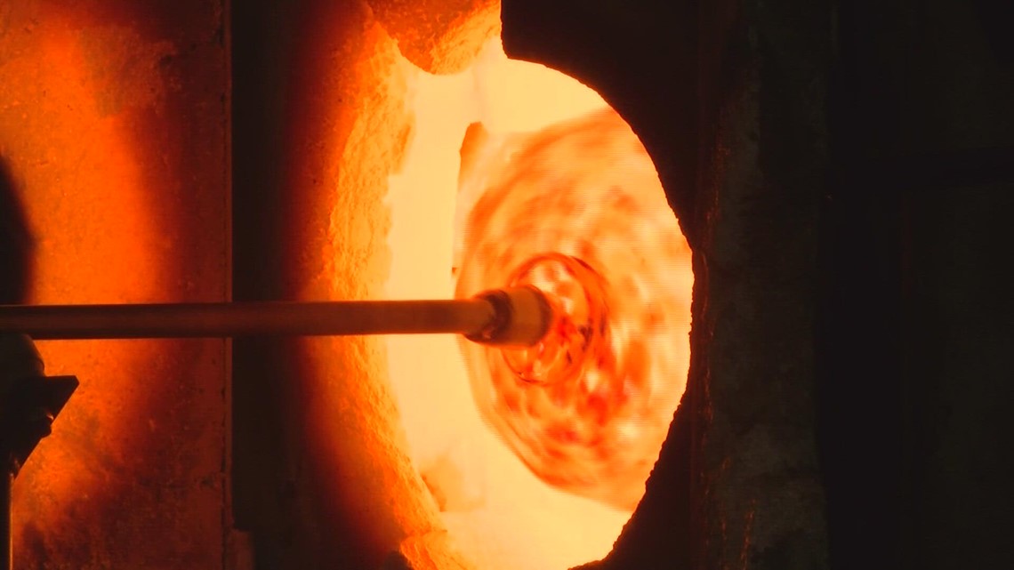Art museum glass blowers demonstrate Toledo's unique connection to the medium