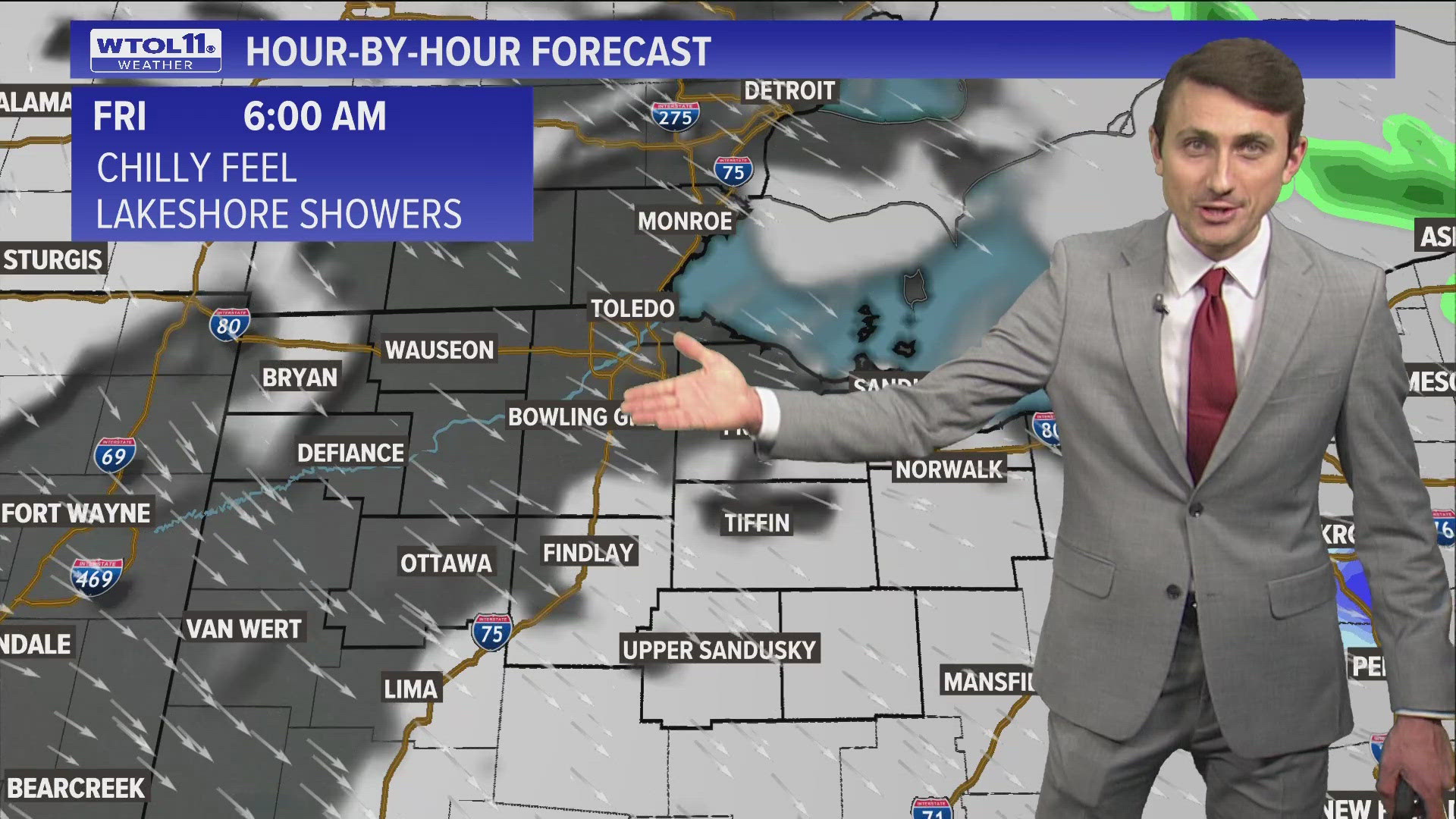 Isolated rain or snow will be possible overnight. Little to no accumulation is expected, but there could be a few isolated slippery spots on untreated surfaces.