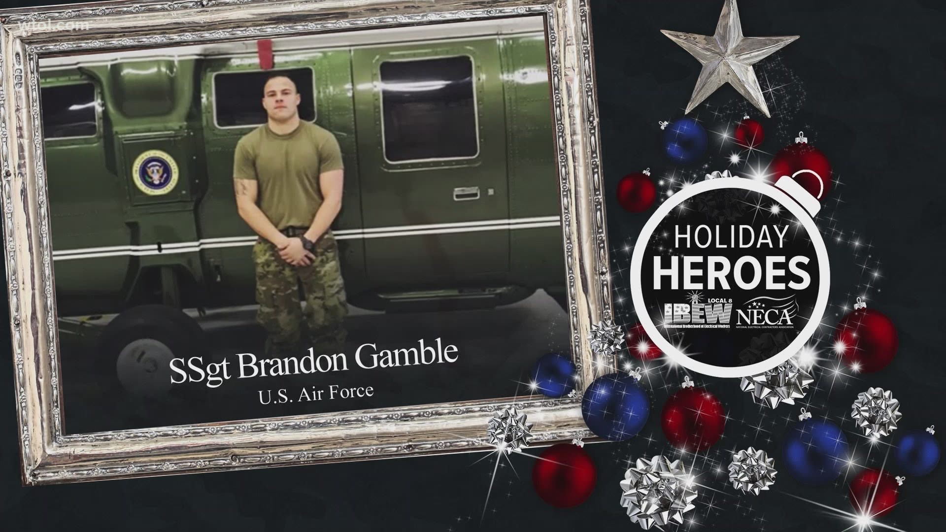 Let's take a moment to honor Monday's holiday hero, Brandon Gamble. Brandon graduated from Bedford High School and is a Staff Sergeant in the Air Force.