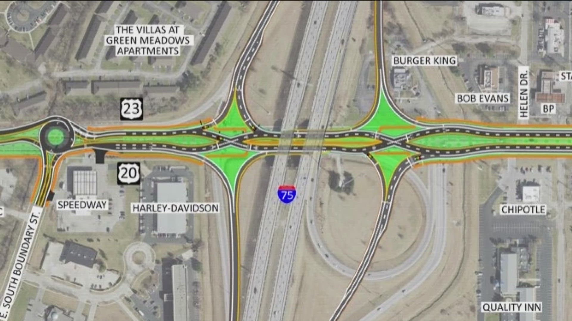 According to the Ohio Department of Transportation, the proposed diamond on Perrysburg's Fremont Pike, which runs under I-75, would improve traffic flow.