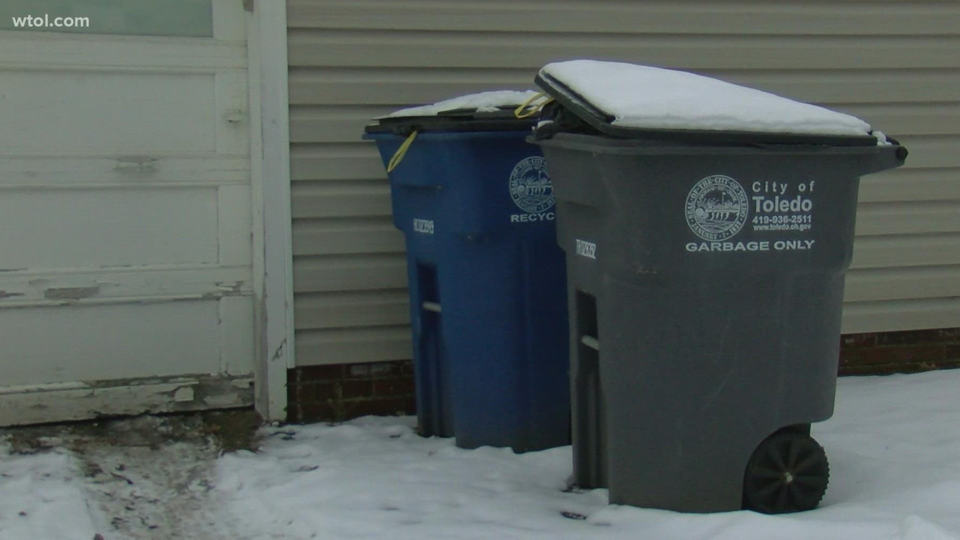 Terry Mounts says Republic Services has yet to address the 75 lbs. of garbage in his west Toledo driveway.