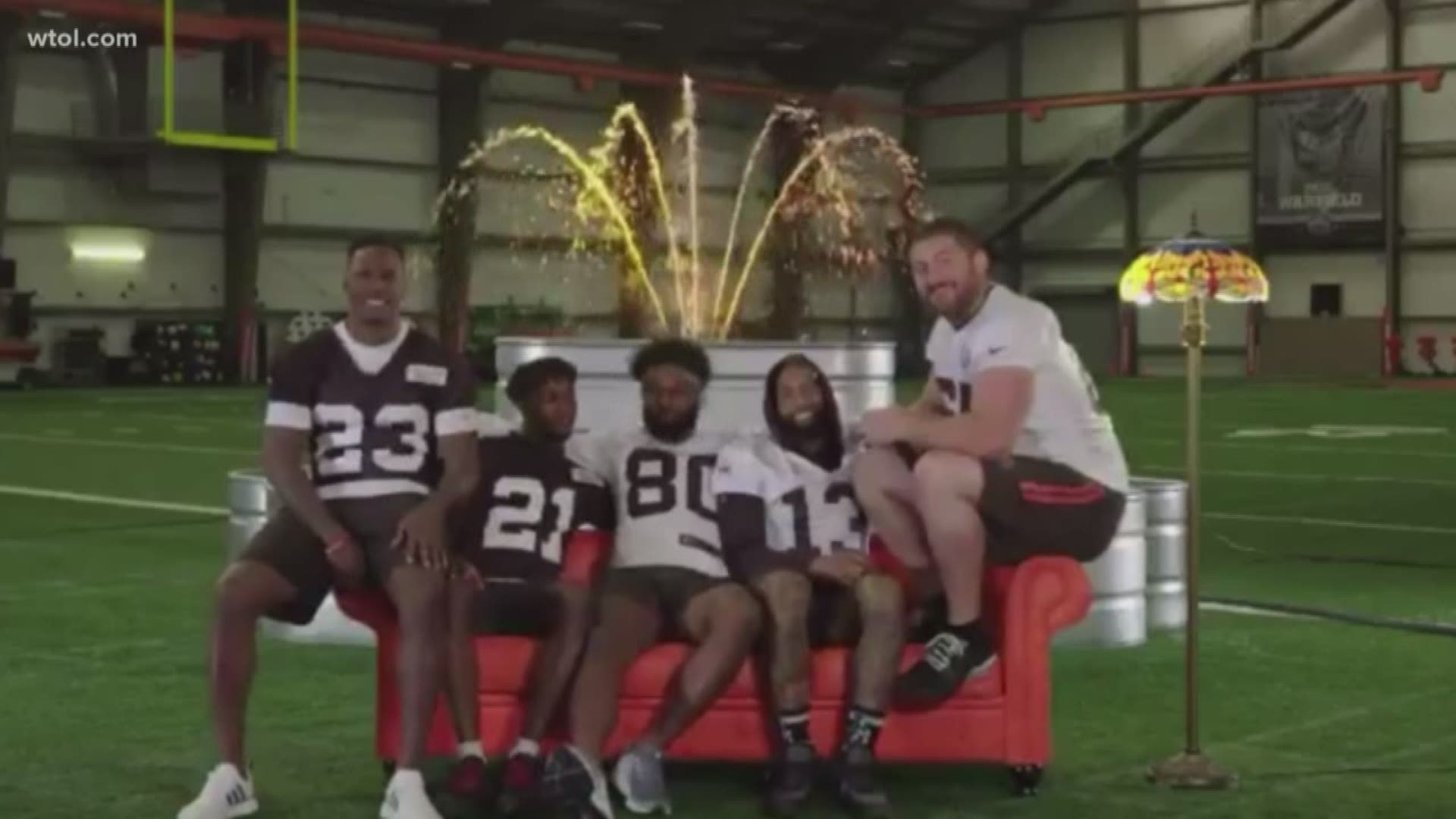 The Cleveland Browns are on Cloud Nine after securing their first win of the season last night. They celebrated the win in amazing fashion by tweeting out this mashup of the 'Friends' theme song featuring some of their players.