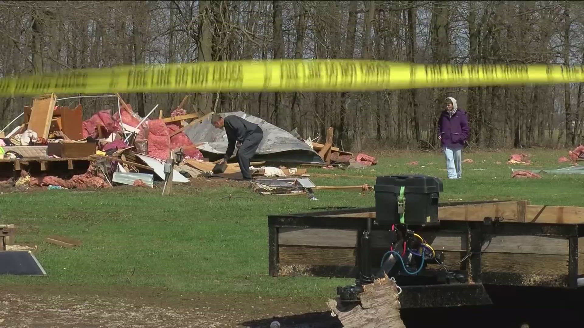 Cleanup efforts are underway in Dupont, where the Putnam County Office of Public Safety says an EF1 tornado tore through the area Wednesday.
