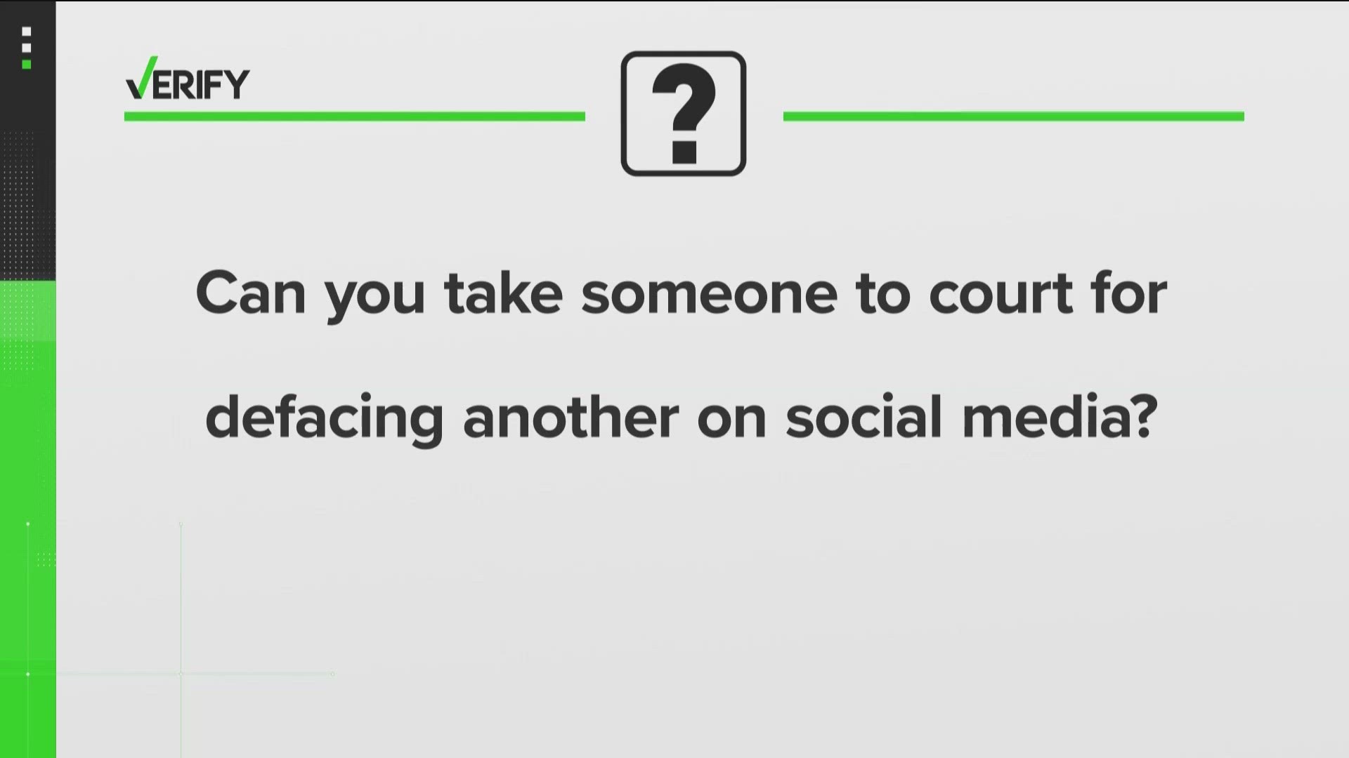 If you say negative things on social media or the internet about someone, can they take you to court? Let's VERIFY.