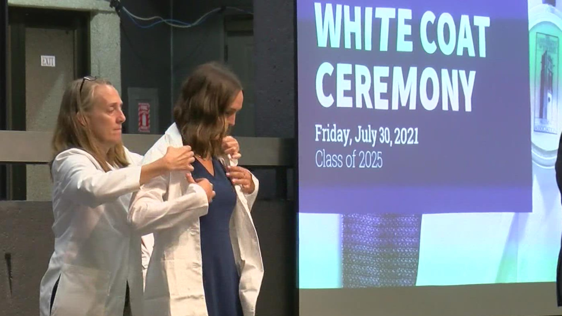 UTMC student Hunter Eby says putting on the white coat for the first time is a symbol of commitment to serving others. 176 students make up the class of 2025.