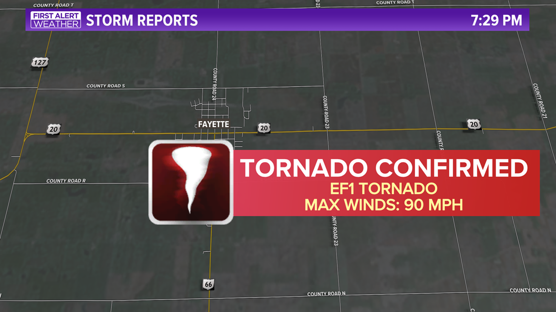 Tornado touchdown confirmed in Fulton County during Wednesday storms