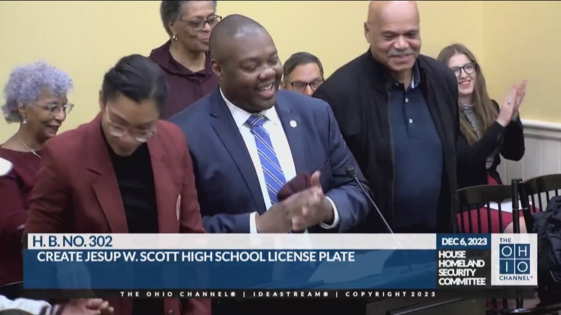 State Rep. Elgin Rogers (D, Toledo) sang the Toledo Scott HS alma mater in the Ohio House of Representatives Wednesday.