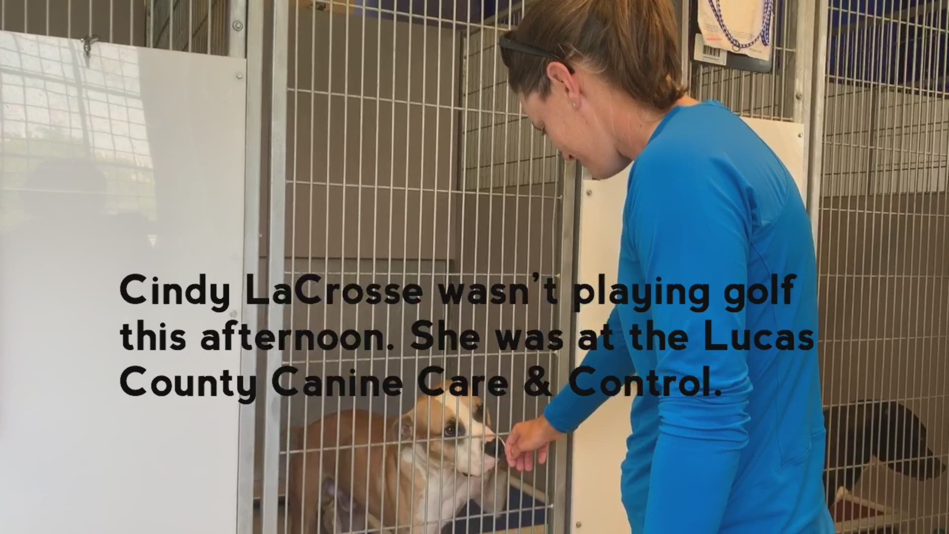 The golf pro usually goes to local shelters when she is on tour.