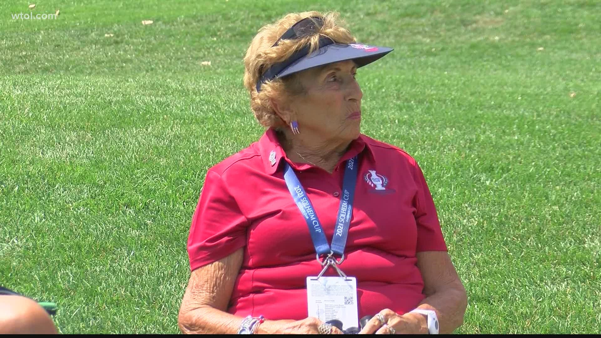 91 year old volunteer at Solheim Cup knocks off bucket list item