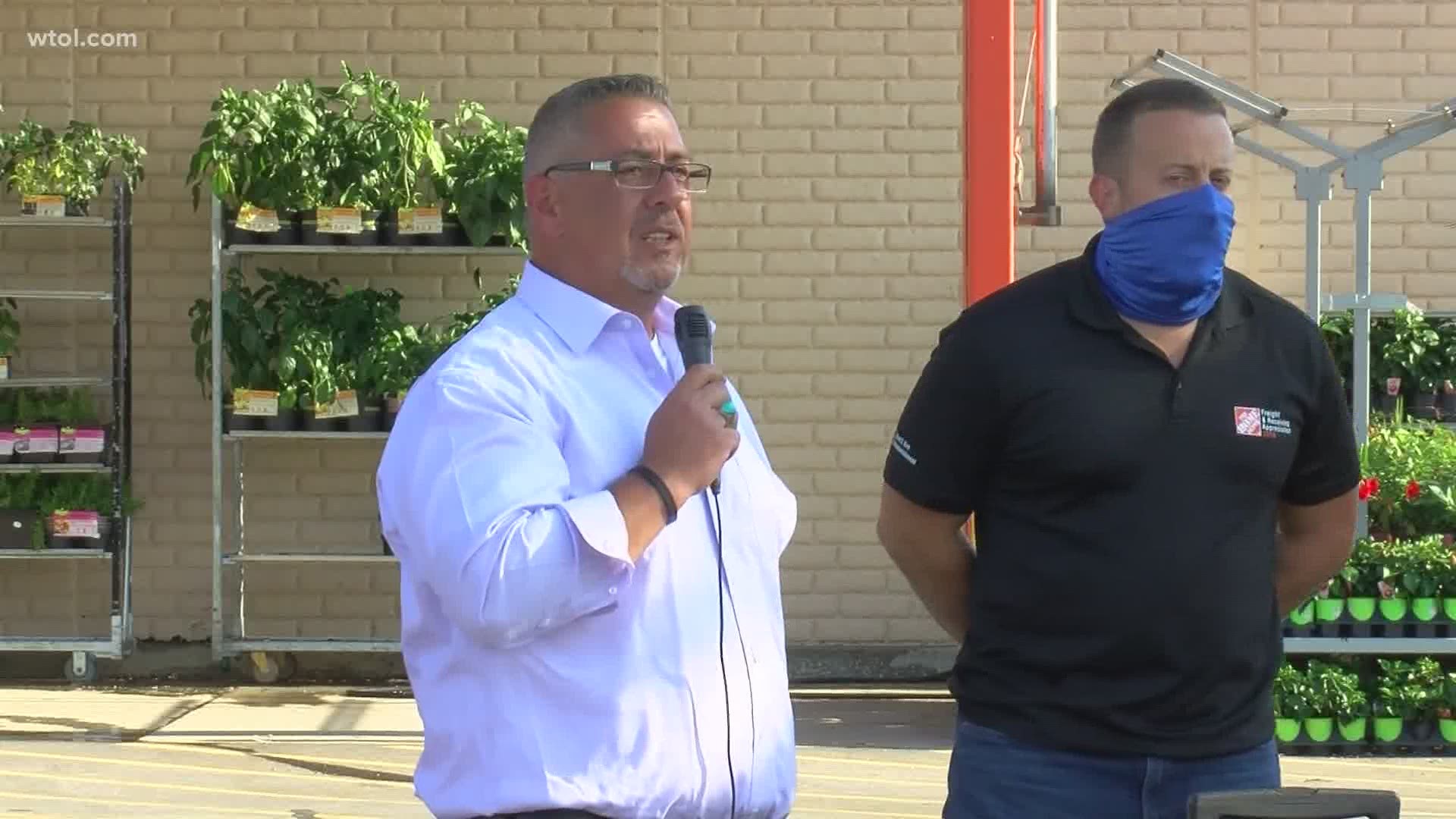 The father of slain Toledo Police Officer Anthony Dia announced his interest at an event Thursday night at the Home Depot parking lot where his son was killed July 4