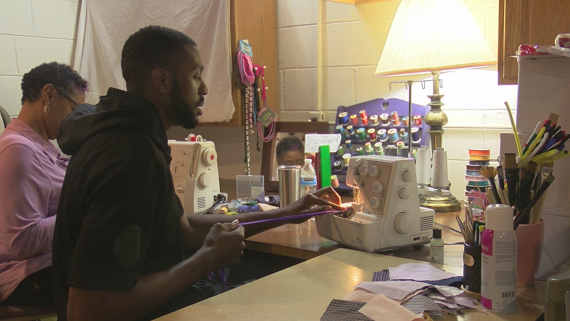 With his NBA G League season cut short, Bowling Green High School and Wisconsin grad Vitto Brown learned to sew. Helping his mom make face masks to combat COVID-19.