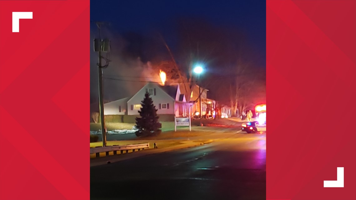 One taken to hospital after house fire in Holland