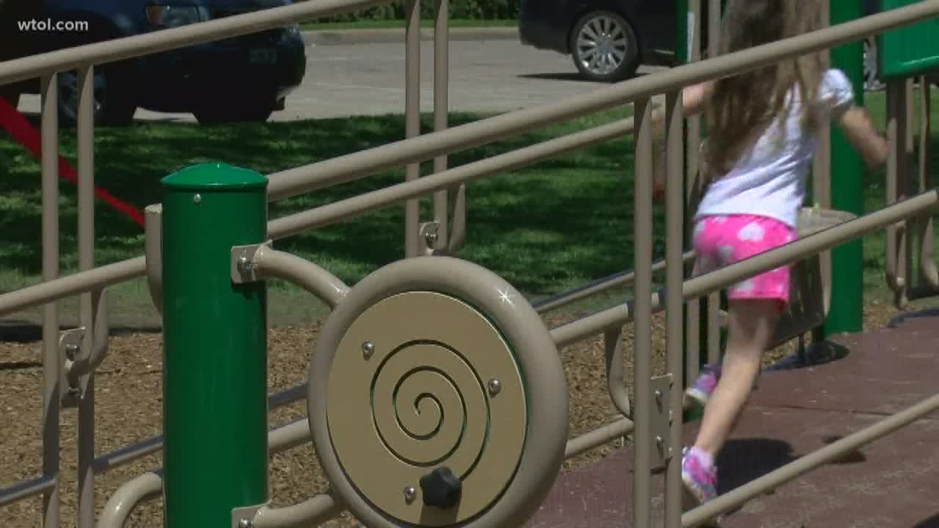 The park allows all kids to play together regardless of their physical capabilities