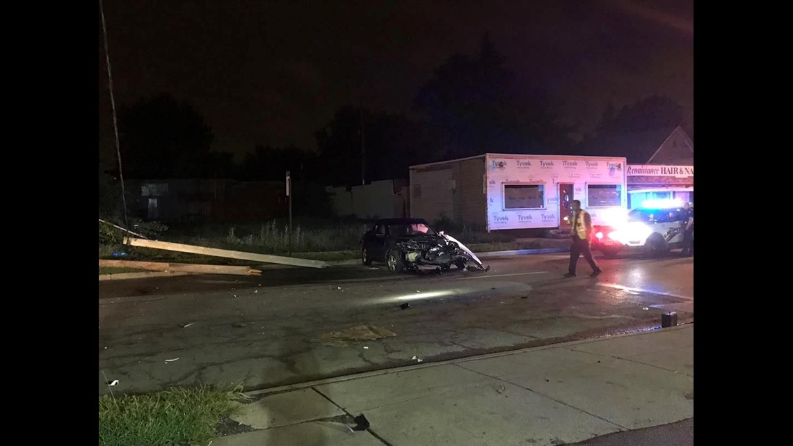 Police searching for driver of car that crashed into electric pole in ...