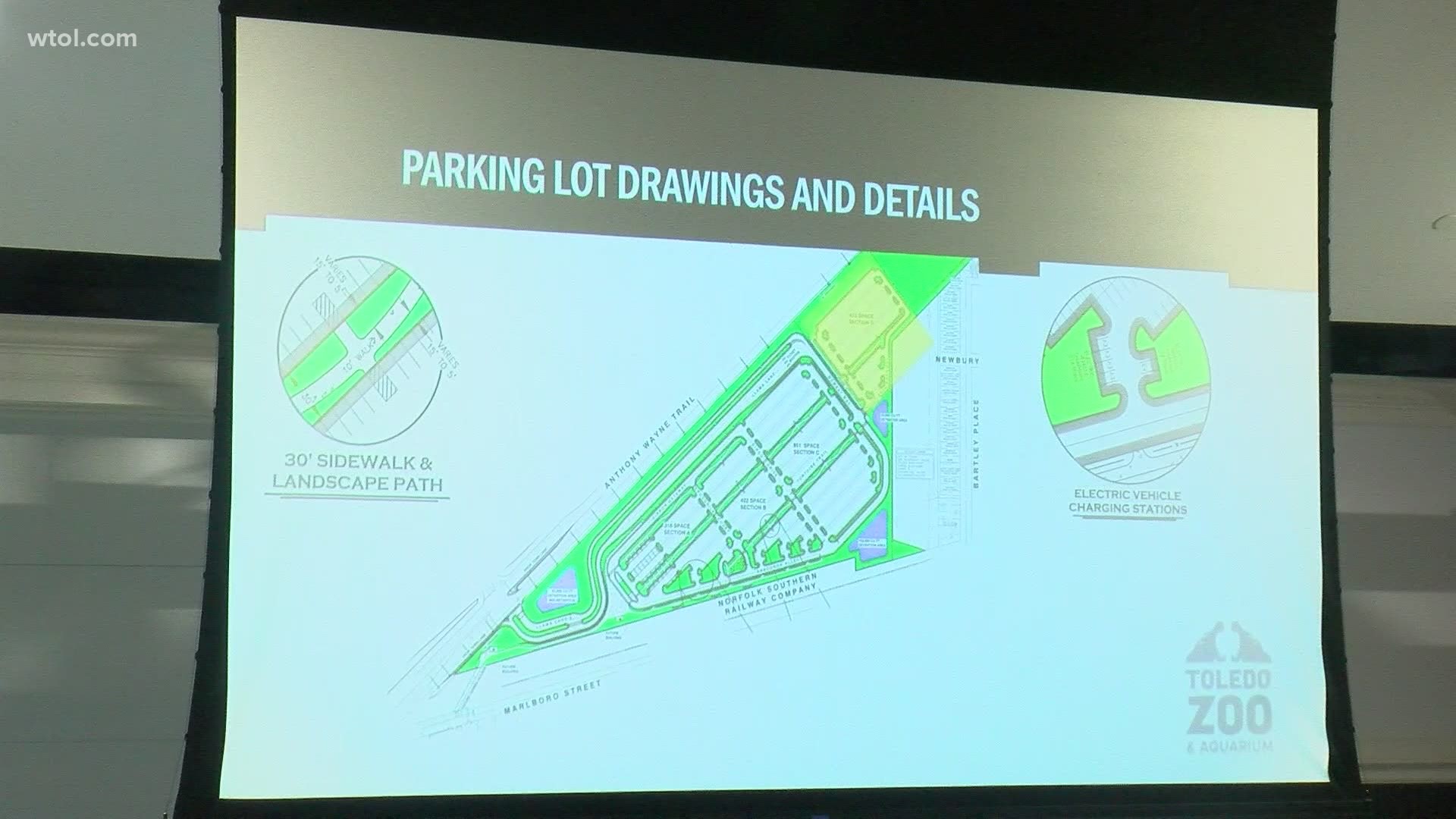 The zoo bought a former railroad property on the Anthony Wayne Trail to create overflow parking and a new entrance.