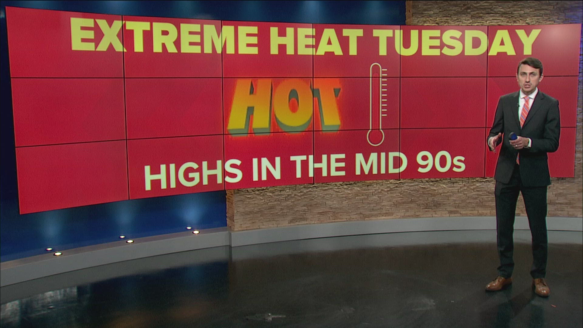 A stretch of hot weather will culminate in temperatures in the mid-90s on Tuesday. Dehydration and heat exhaustion can occur much more frequently than usual.