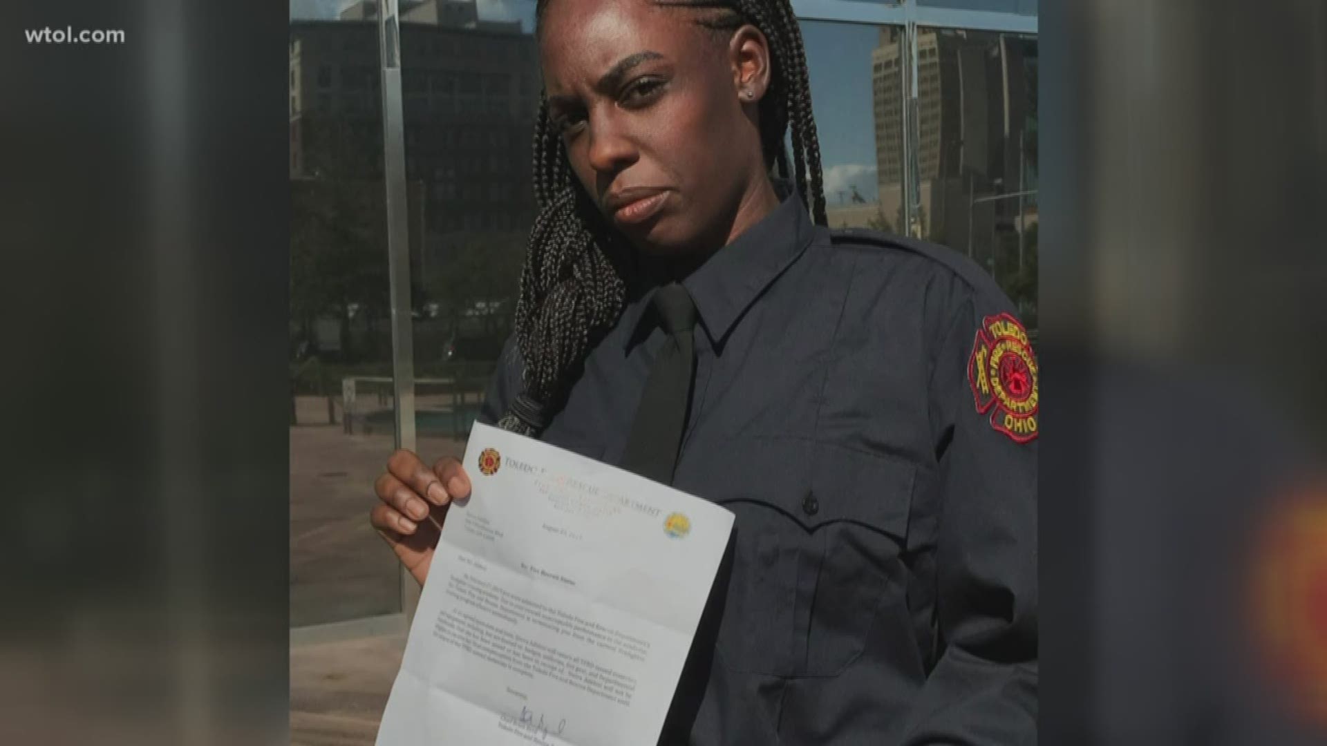 Sierra Adebisi was fired on from TFRD on graduation day last month.