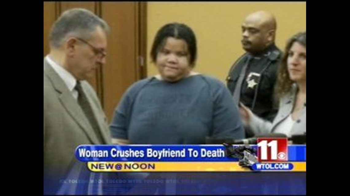 Woman crushes man