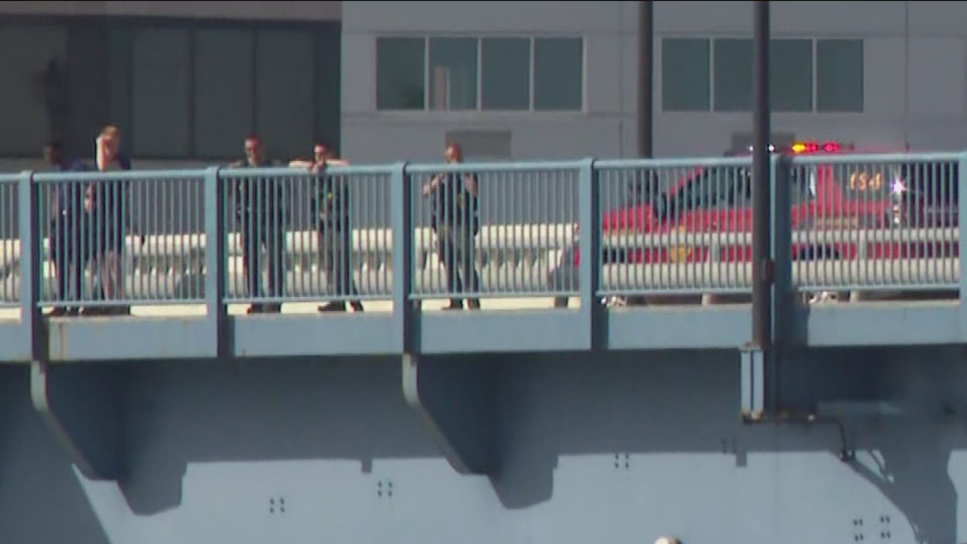 The bridge was closed Wednesday afternoon due to what a Michigan post of the U.S. Coast Guard called a "possible drowning" in the Maumee River.