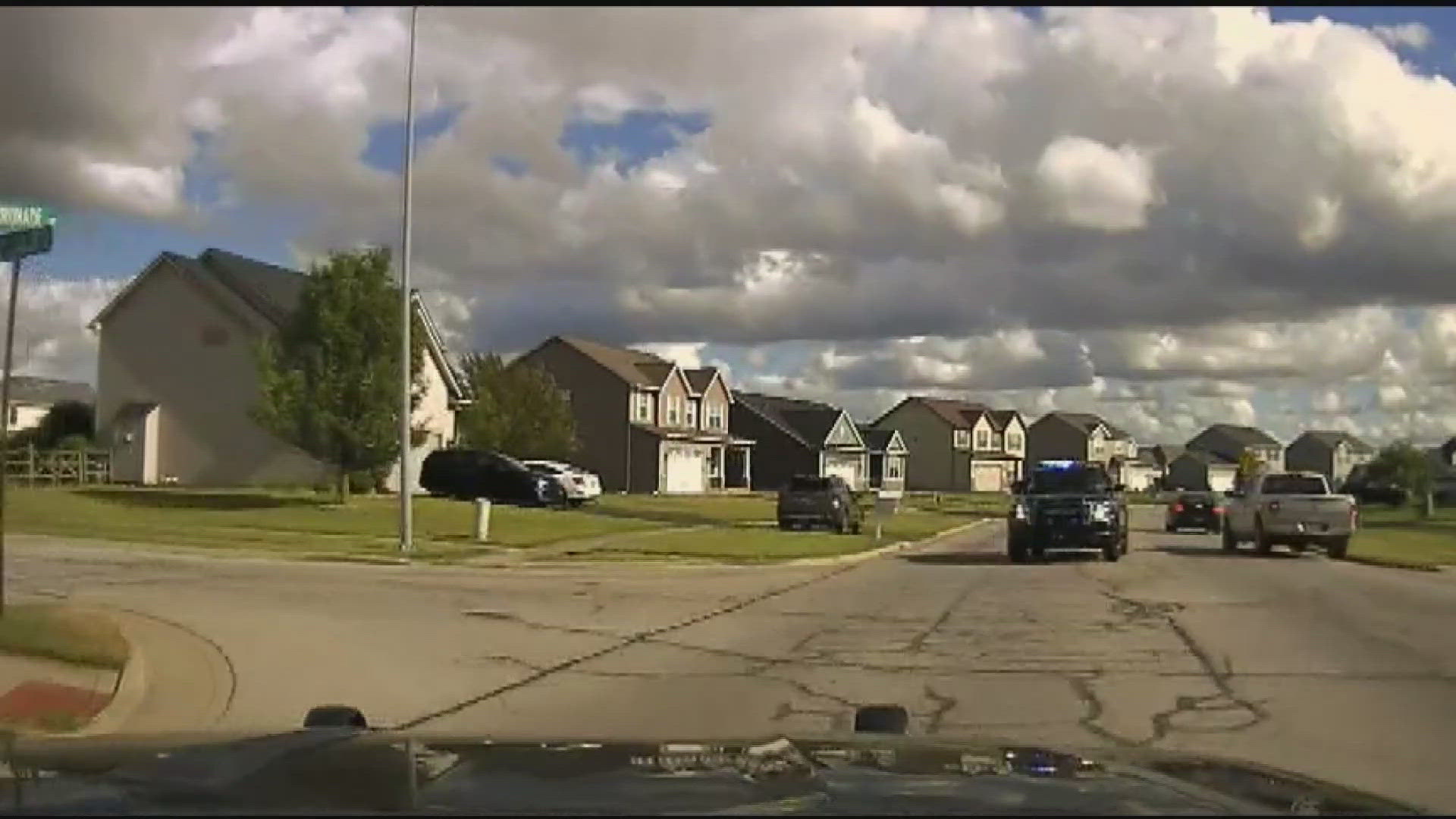 Body and dashcam video shows the suspect leading a parade of police vehicles through backyards, residential neighborhoods and northbound on I-475.