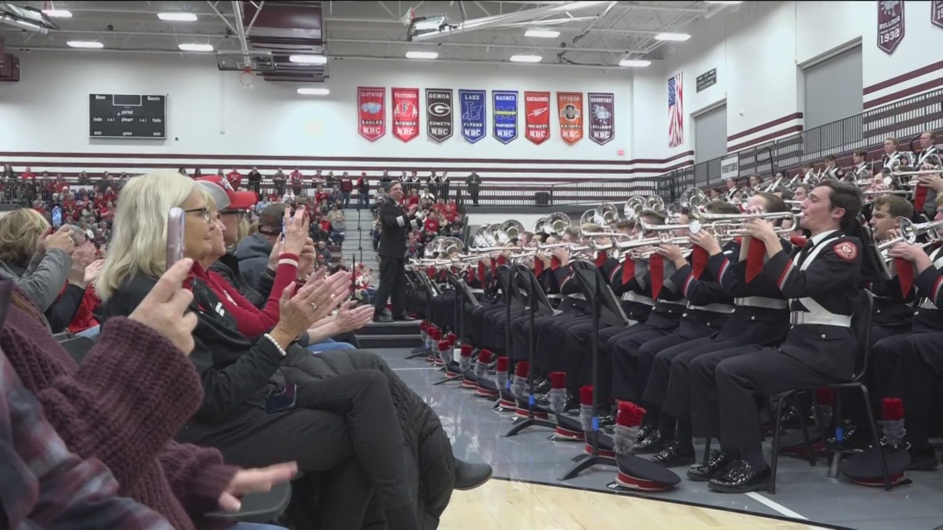 The Ohio State University Marching Band performed for a sold-out crowd at Rossford High School before heading to Ann Arbor for the big rivalry game against Michigan.