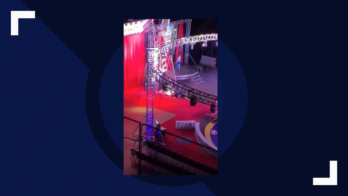 Circus performer falls in the middle of stunt at Huntington Center