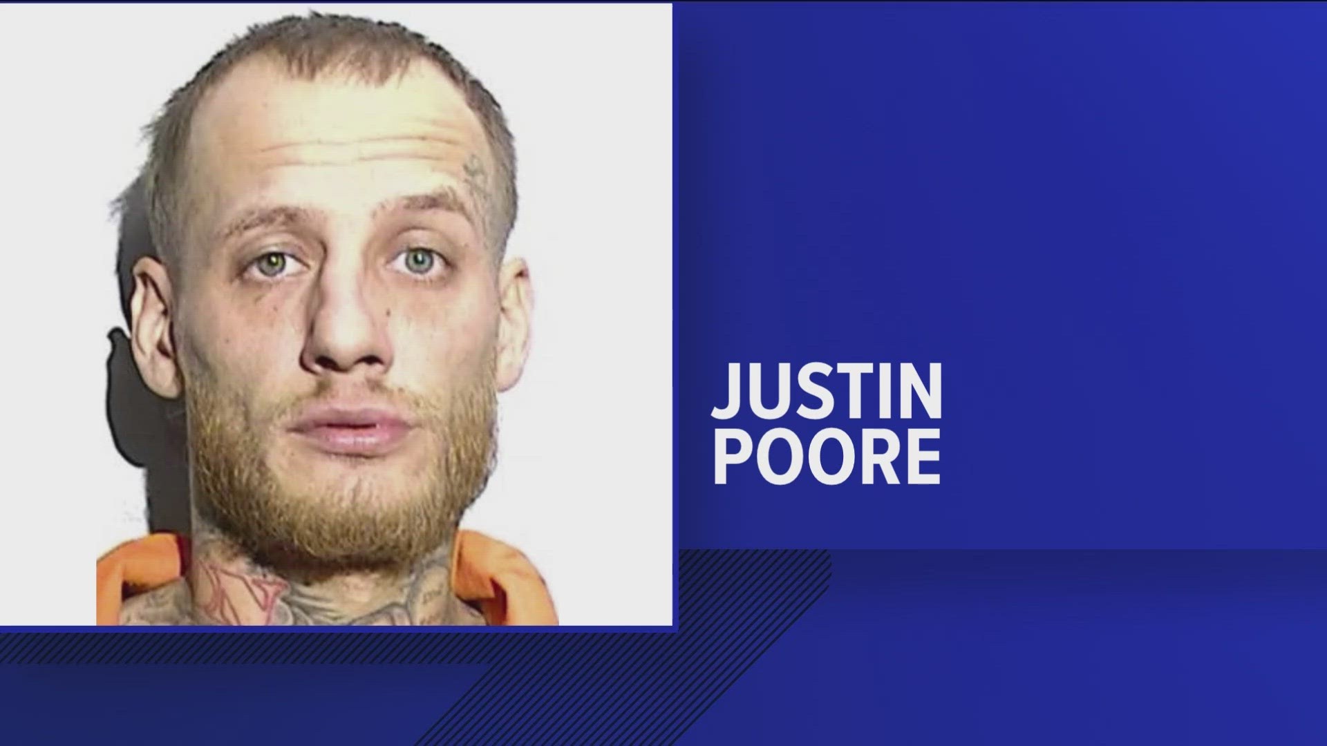 Justin Poore is wanted on a felonious assault charge for an incident that occurred on Nov. 9.
