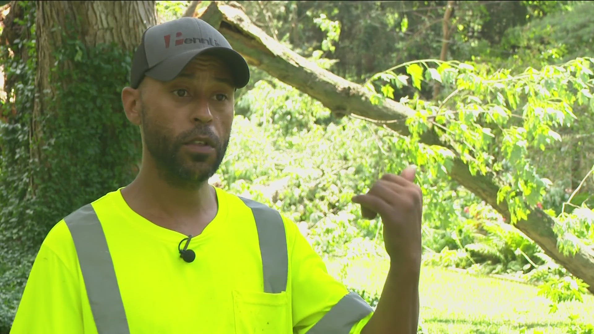 Downed trees and other debris make plenty of work for clean-up crews after Wednesday's storms.