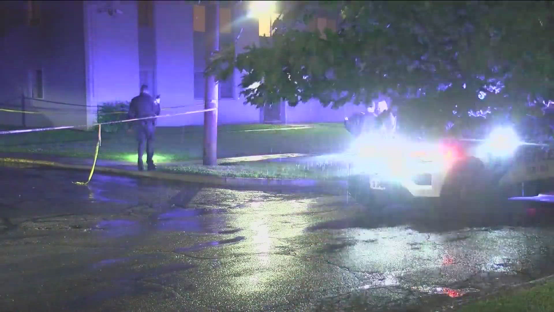 A heavy police presence was seen at Regina Manor Apartments around 10:30 p.m. after one man was shot.