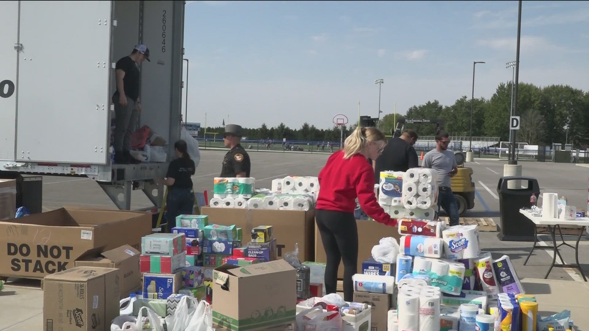 Water, tissue, cleaning supplies and much more will soon be sent to Erwine, Tenn. as a relief effort for those in need after the hurricane.