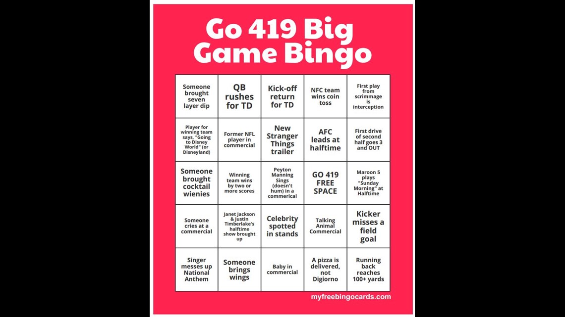 Big Game Bingo