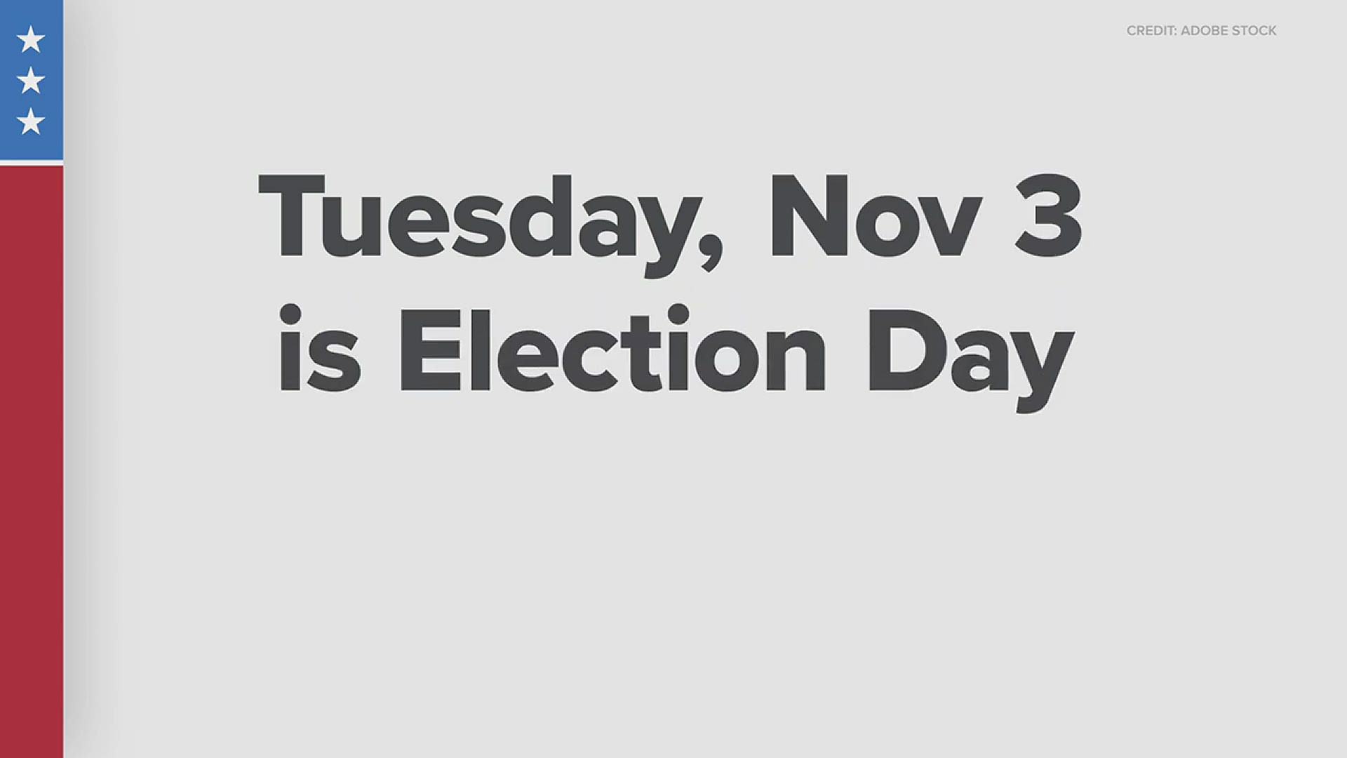 Ohio polls open at 6:30 a.m. and close at 7:30 p.m. - the same deadline when all absentee ballots must be dropped off.