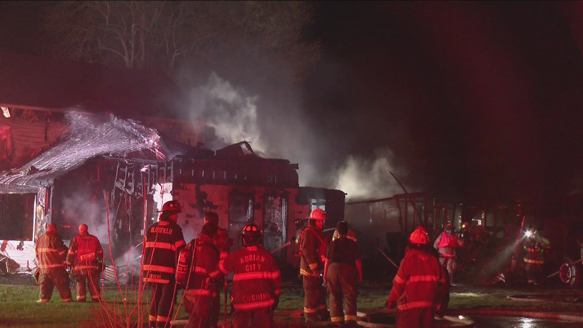 WTOL 11 was told one adult and two children made it out safely, and one firefighter was assessed at the scene.