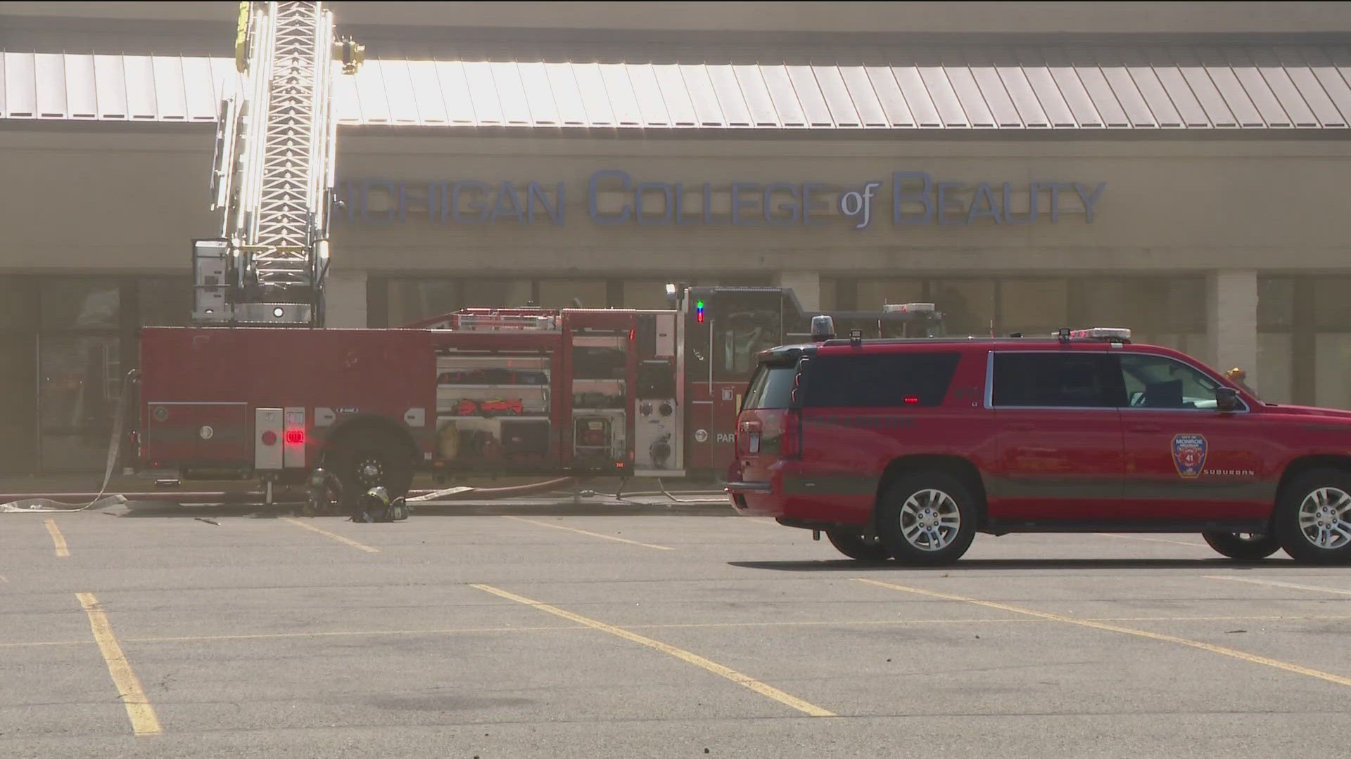 Although the flames never reached the school, the Michigan College of Beauty is still closed due to extensive smoke and water damage.