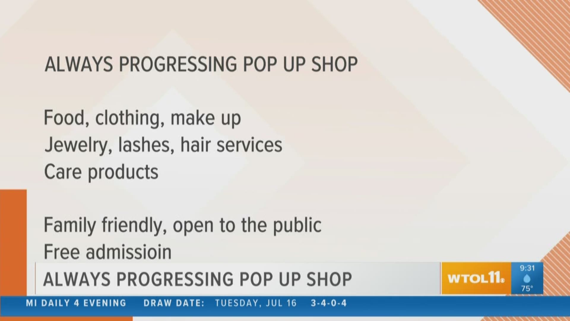 Check out the Always Progressing Pop-up Shop at the Believe Center this Sunday!