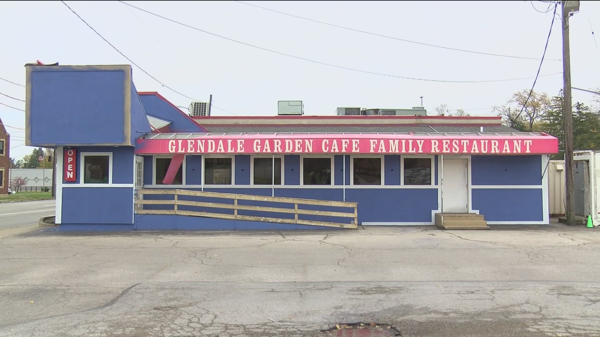 The building, which is on the corner of Detroit and Glendale avenues, is being refurbished before being put back on the market.