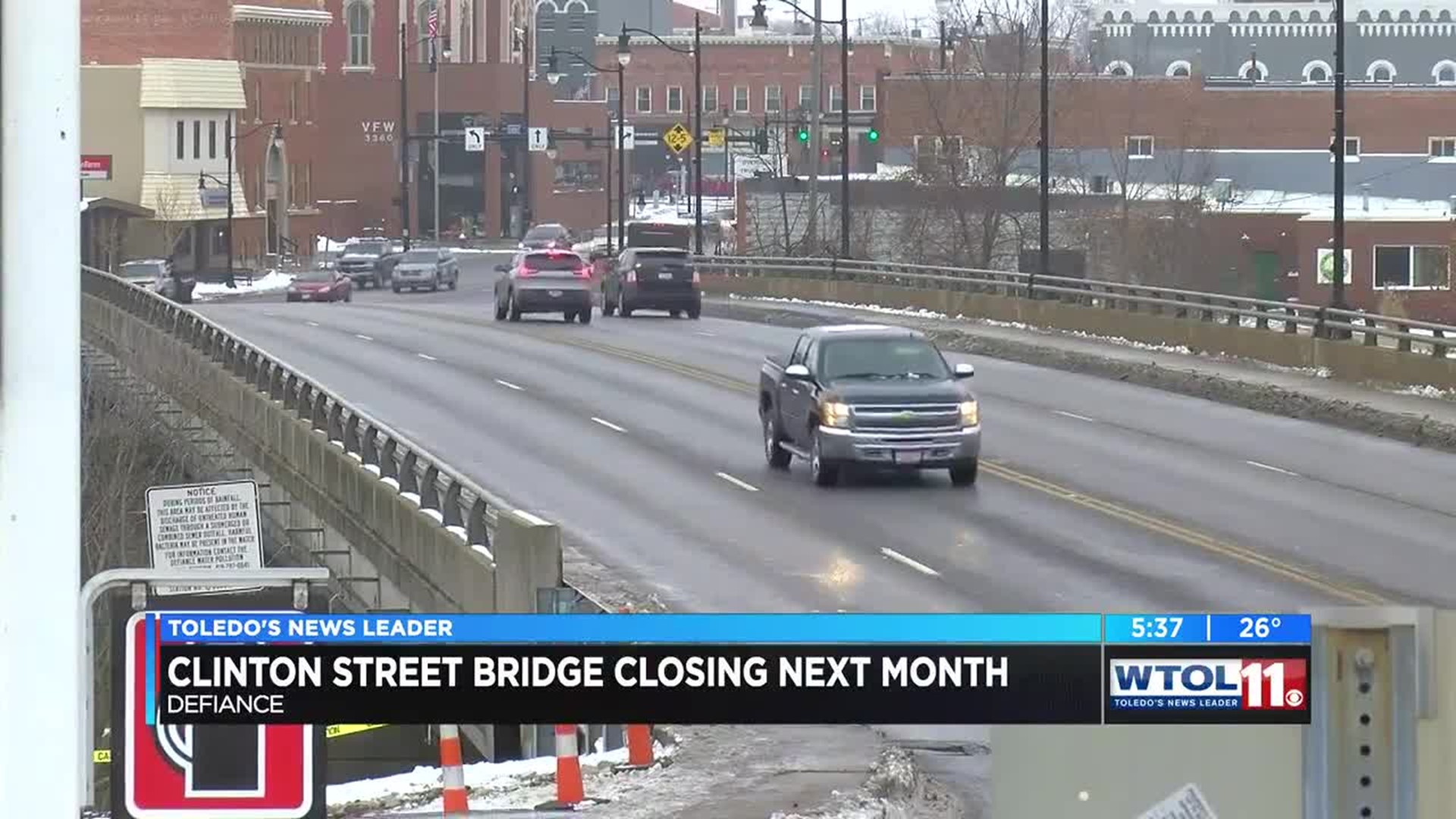 ODOT to hold public meeting Wednesday for Clinton Street bridge closure in Defiance