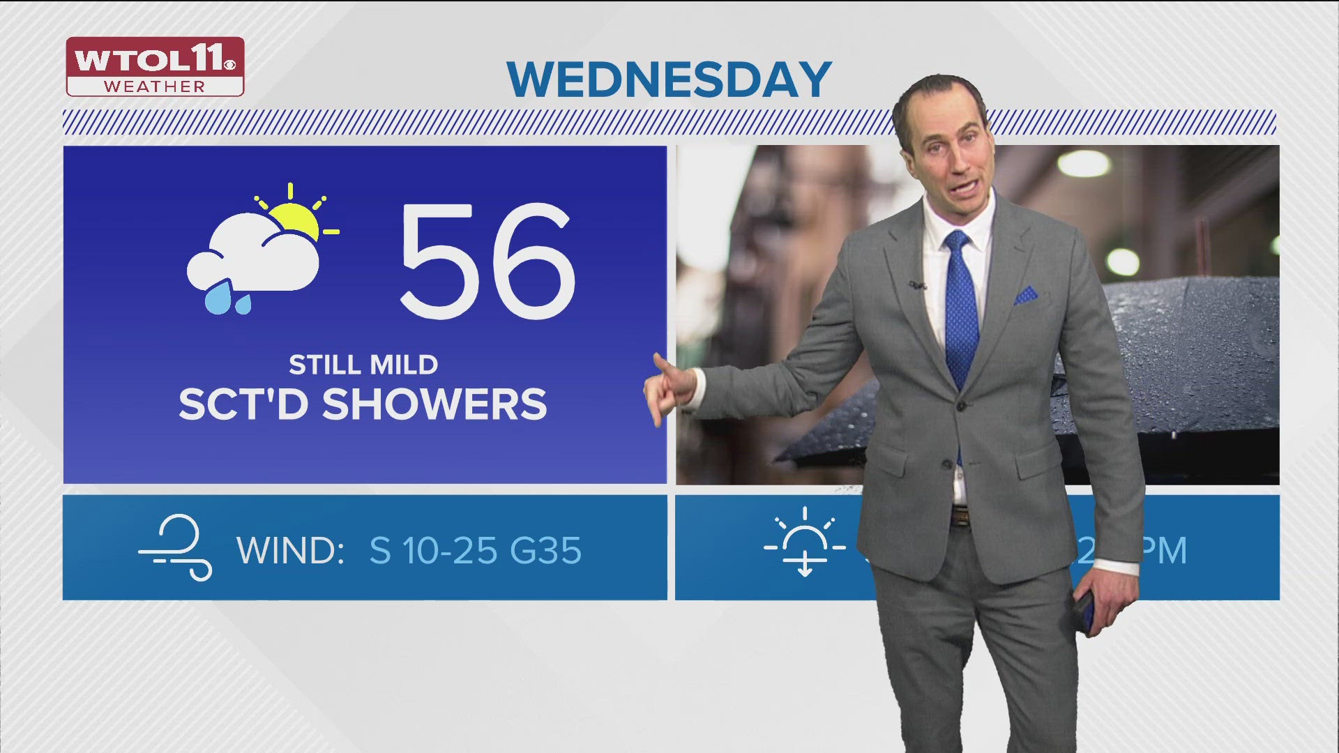 Rainfall over half an inch is possible overnight into Wednesday.