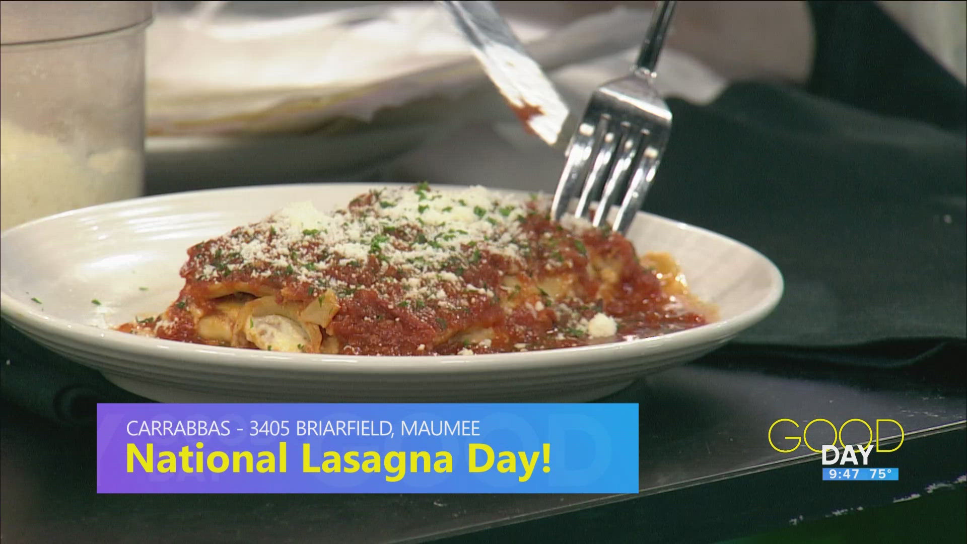 Dennis Torongo from Carrabba's Italian Grill whips up some delicious lasagna.