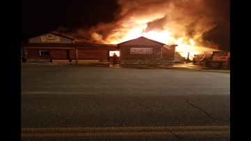 Log Cabin Tavern Fully Engulfed In Flames In Liberty Center