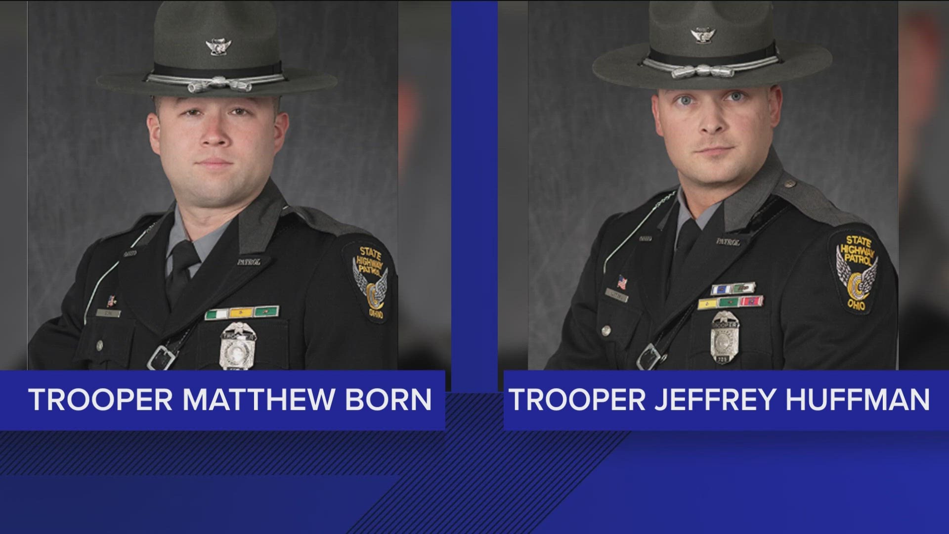 Troopers Jeffrey Huffman and Matthew Born were leading the chase to stop two murder suspects from Michigan.