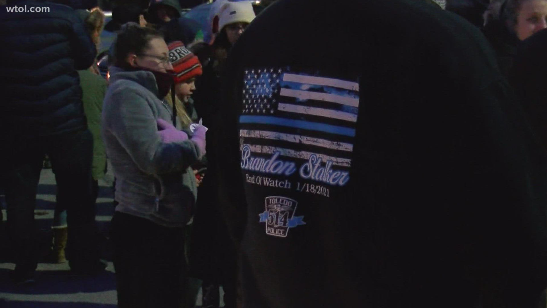 On Jan. 18, 2022, a candlelight vigil marked a solemn anniversary. One year ago, Toledo Police Officer Brandon Stalker was killed in the line of duty.